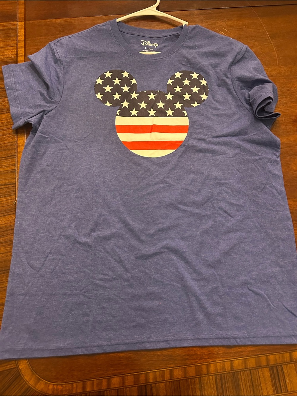 Disney Blue T-Shirt with Patriotic Mickey Graphic